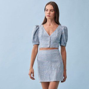 Azure Ethel Linen Two piece Set